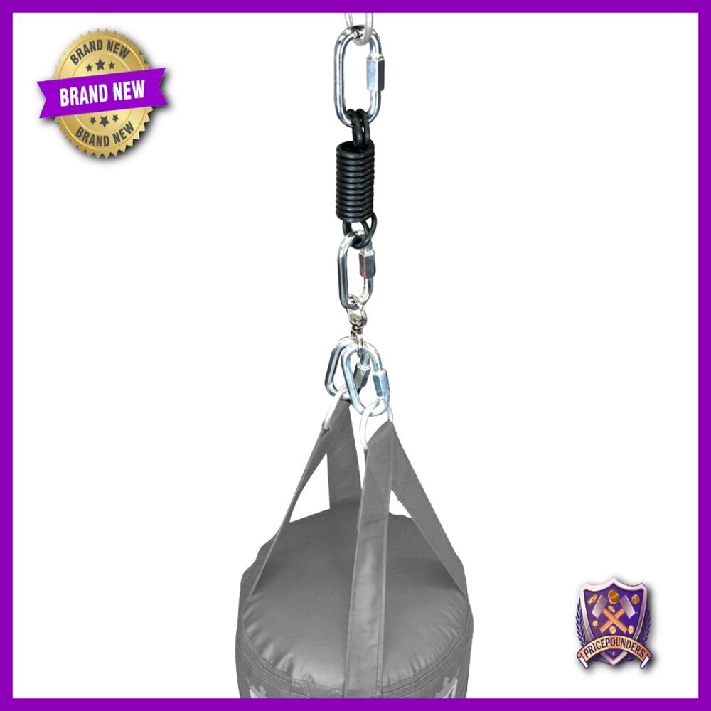 Heavy Bag Hardware Saver Kit With Spring Swivel Carabiners Boxing Accessory